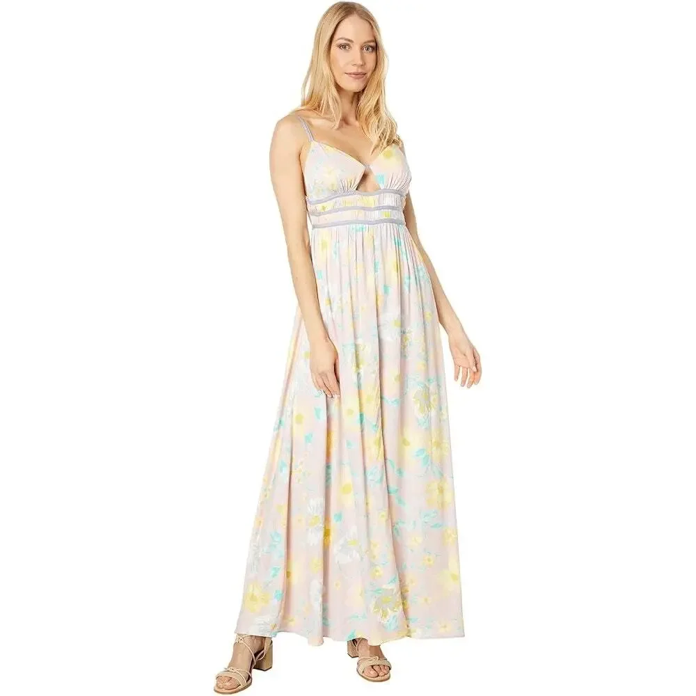New Free People Wisteria Maxi Dress Light Combo Size Large - Picture 4 of 11